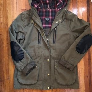 Topshop hooded army jacket